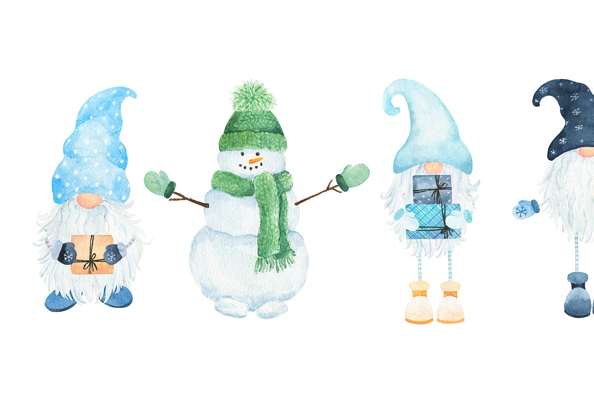 Watercolor Christmas illustration., a Pattern Graphic by Nataliia Pyzhova (Photo 3 of 6)