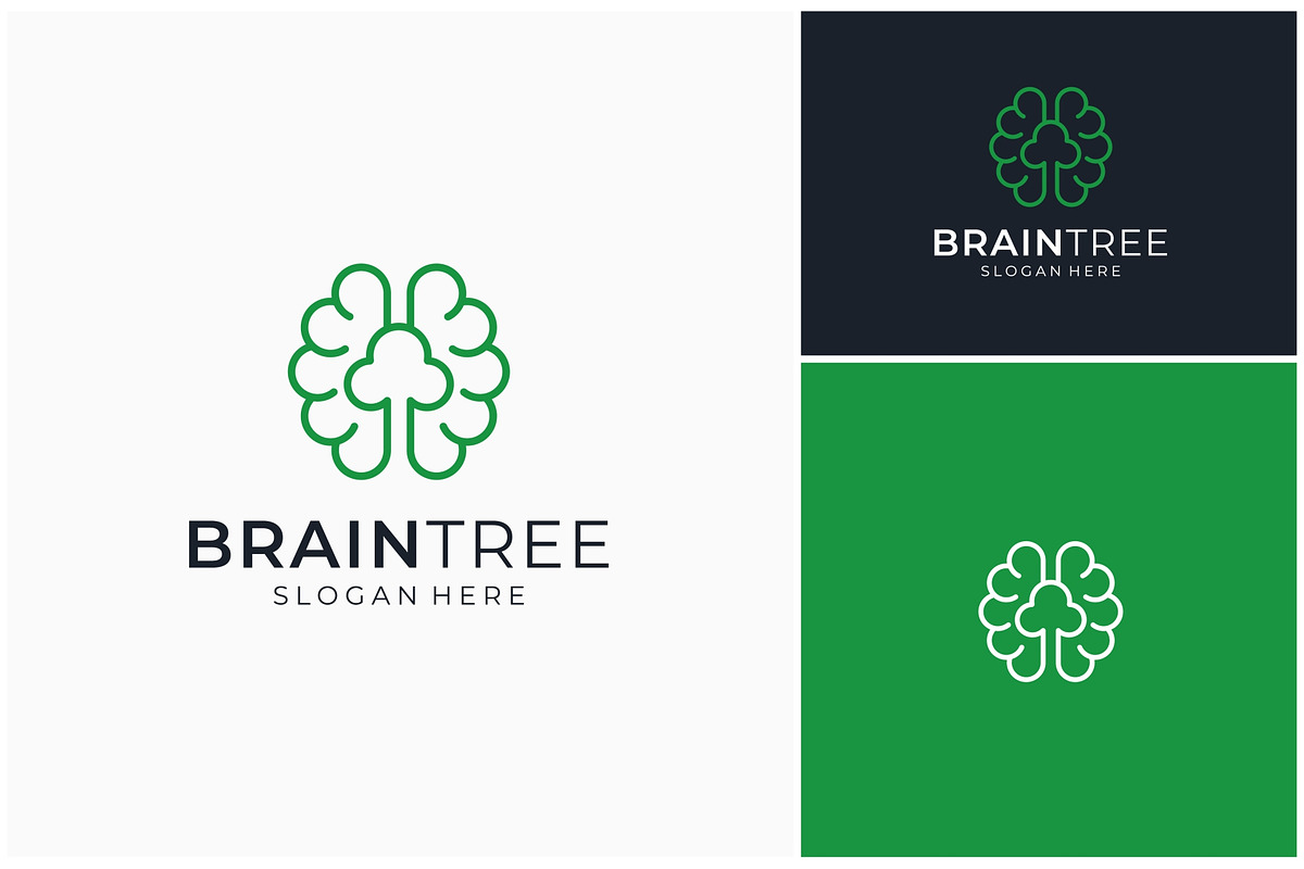 Brain Mind Tree Nature Logo, a Branding & Logo Template by ika trisiana (Photo 1 of 2)