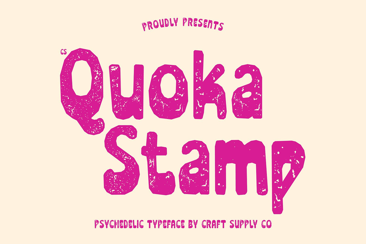 CS Quoka Stamp, a Sans Serif Font by Craft Supply Co. (Photo 1 of 8)