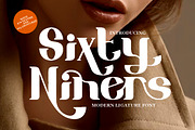 Sixty Niners - Retro Display Font, a Sans Serif Font by PutraCetol Studio (Thumbnail 1 of 12)