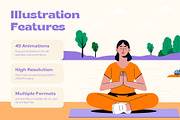 Animated Girl Life Illustration Set, a Person Illustration by Creative Stall (Thumbnail 2 of 5)