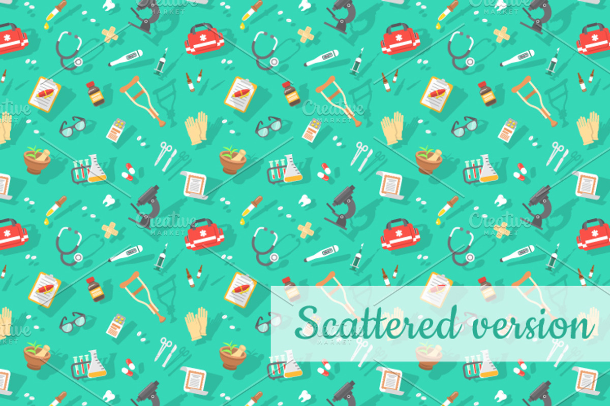 Medical flat seamless pattern, a Pattern Graphic by Vectorikart (Photo 3 of 3)
