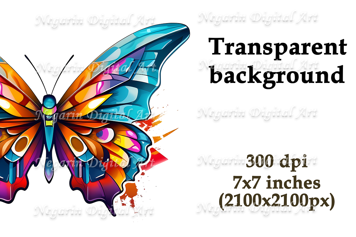 Watercolor Butterfly Logo Art, an Object Graphic by Negarin Digital Art (Photo 7 of 11)