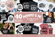 Mommy and me SVG bundle 40 designs, an Illustration by BlackCatsMedia (Thumbnail 2 of 3)