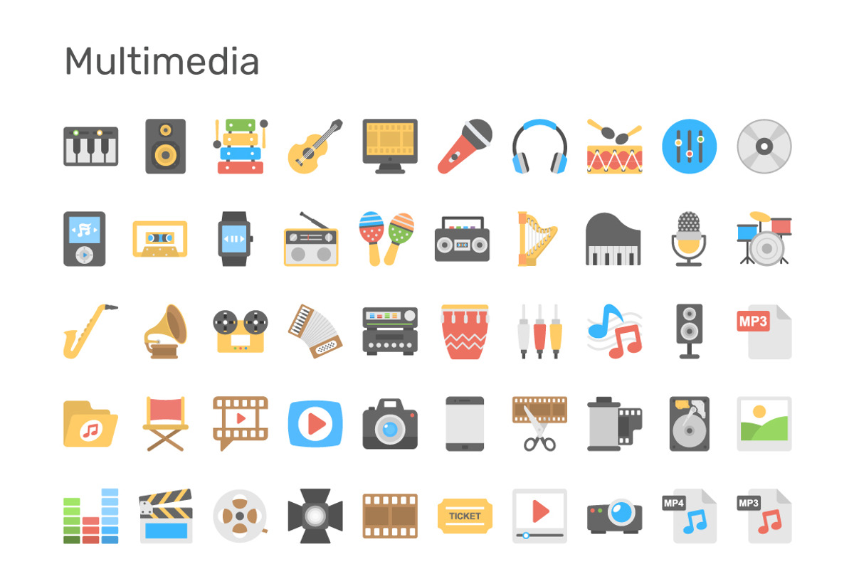 9690 Flat Icons Pack, an Outline Icon by Creative Stall (Photo 16 of 23)