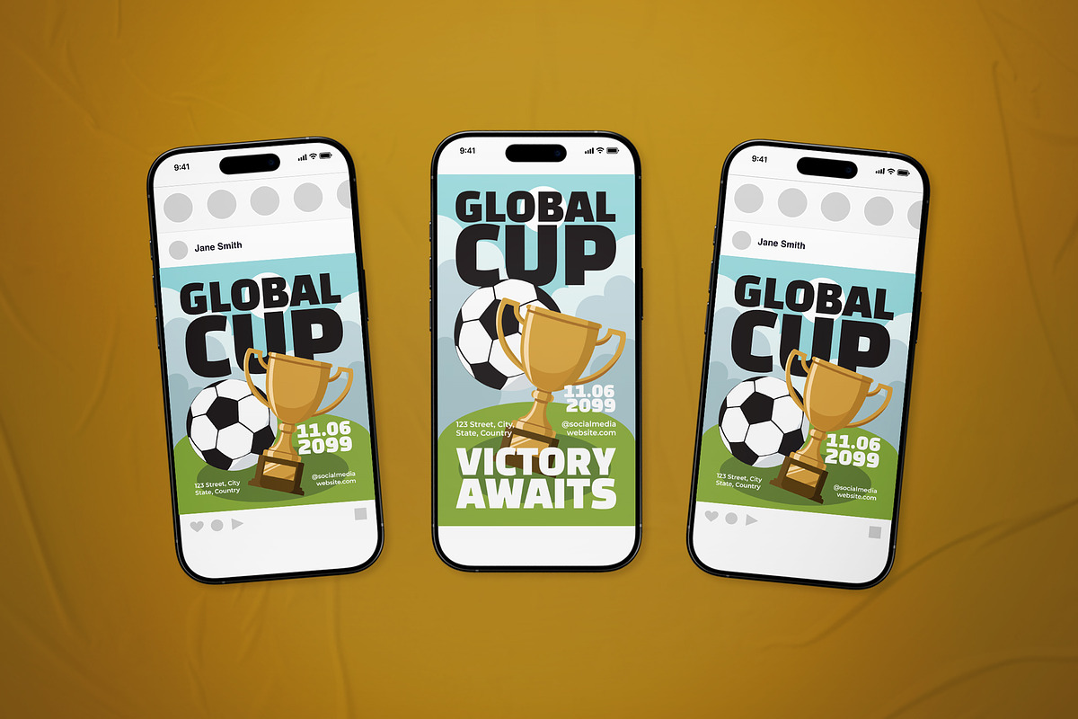 Global Cup Event Flyer Set, a Flyer Template by The Good Store (Photo 2 of 2)