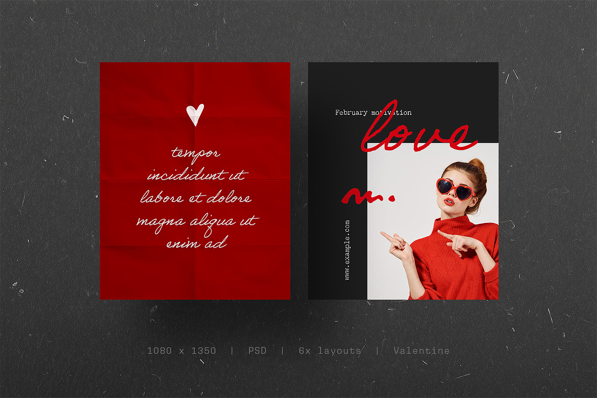 Red Paper Love – Social Media Posts, a Social Media Template by Filip Studio (Photo 4 of 6)