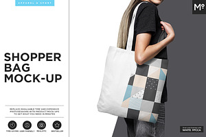 Canvas Shopper Bag Mock-up