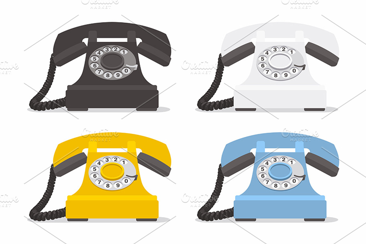 Set of vintage phones, a Background Graphic by Volyk (Photo 2 of 3)