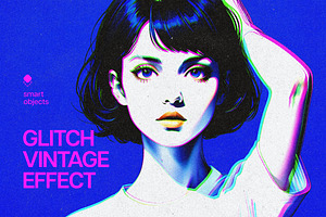 Glitch Vintage Photo Effect, a Layer Style Add-On by Design Squad