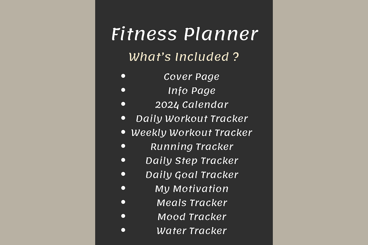 Fitness Planner, Weight Loss Journal, a Print Template by POC Digital (Photo 3 of 7)