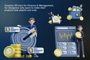 Finance Character 3D Male Version