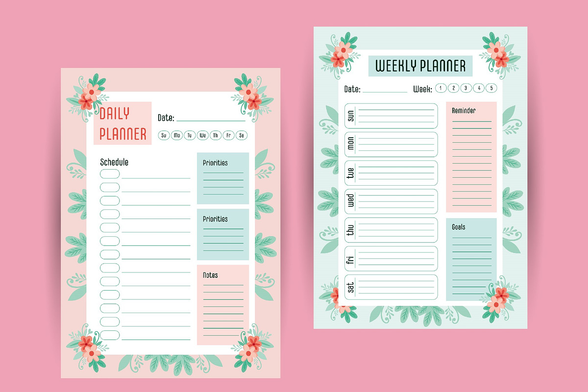 Daily & Weekly Planner Organizer, a Templates & Theme by studiogstock (Photo 1 of 3)