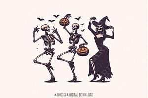 Dancing Skeleton Png, Halloween