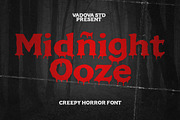 Midnight Ooze Creepy Horror Font, a Sans Serif Font by Vadovastd (Thumbnail 1 of 7)