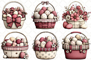 Whimsical Easter Egg Basket Clipart, an Illustration by Black Bird Studio (Thumbnail 4 of 5)