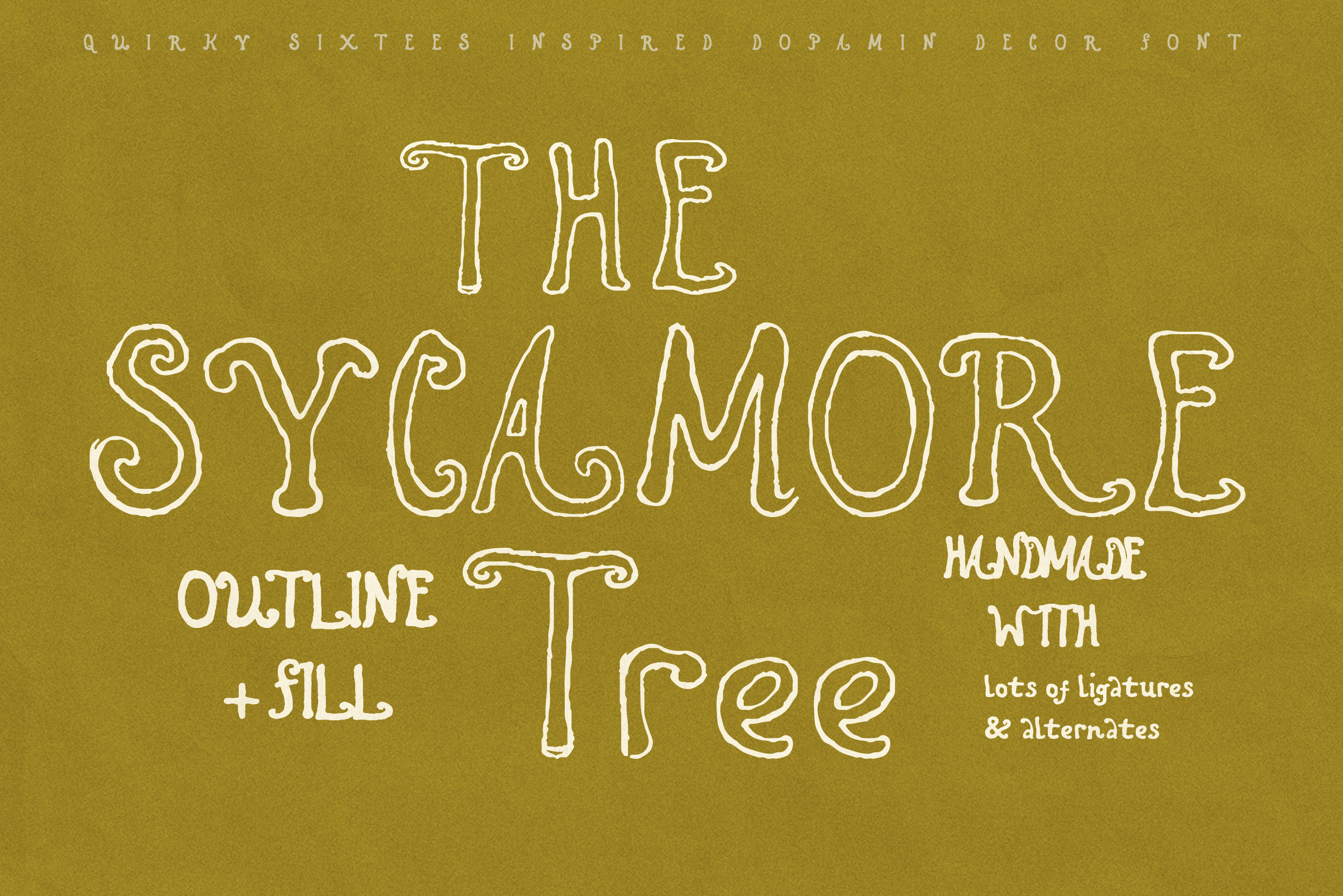 Hand Lettered Retro Outline Font by Laras Wonderland | Creative Market