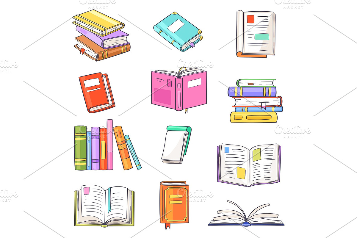 Books vector opened diary story-book, an Object Graphic by RocketArt