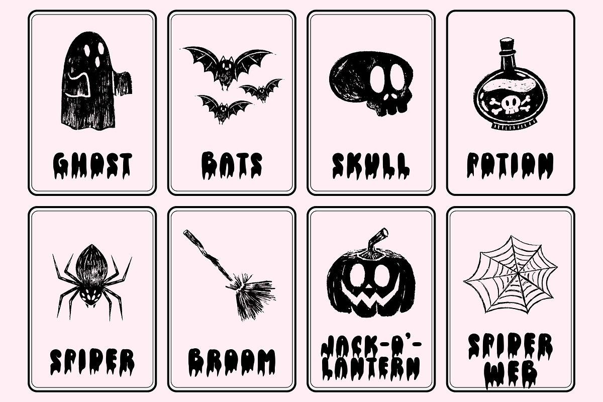 Retro Halloween Font, a Handwritten Font by Dm Studio (Photo 3 of 7)