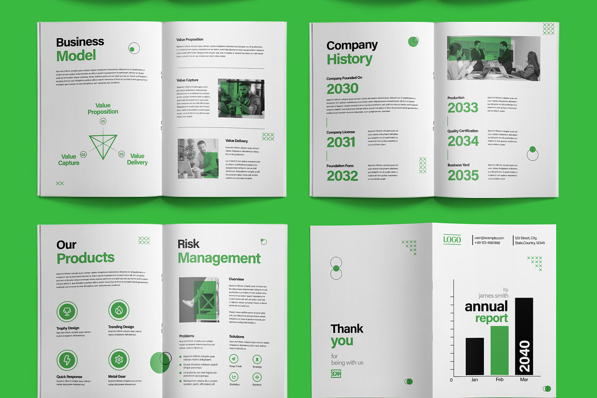 Creative Business Annual Report, a Brochure Template by ContestDesign (Photo 3 of 3)