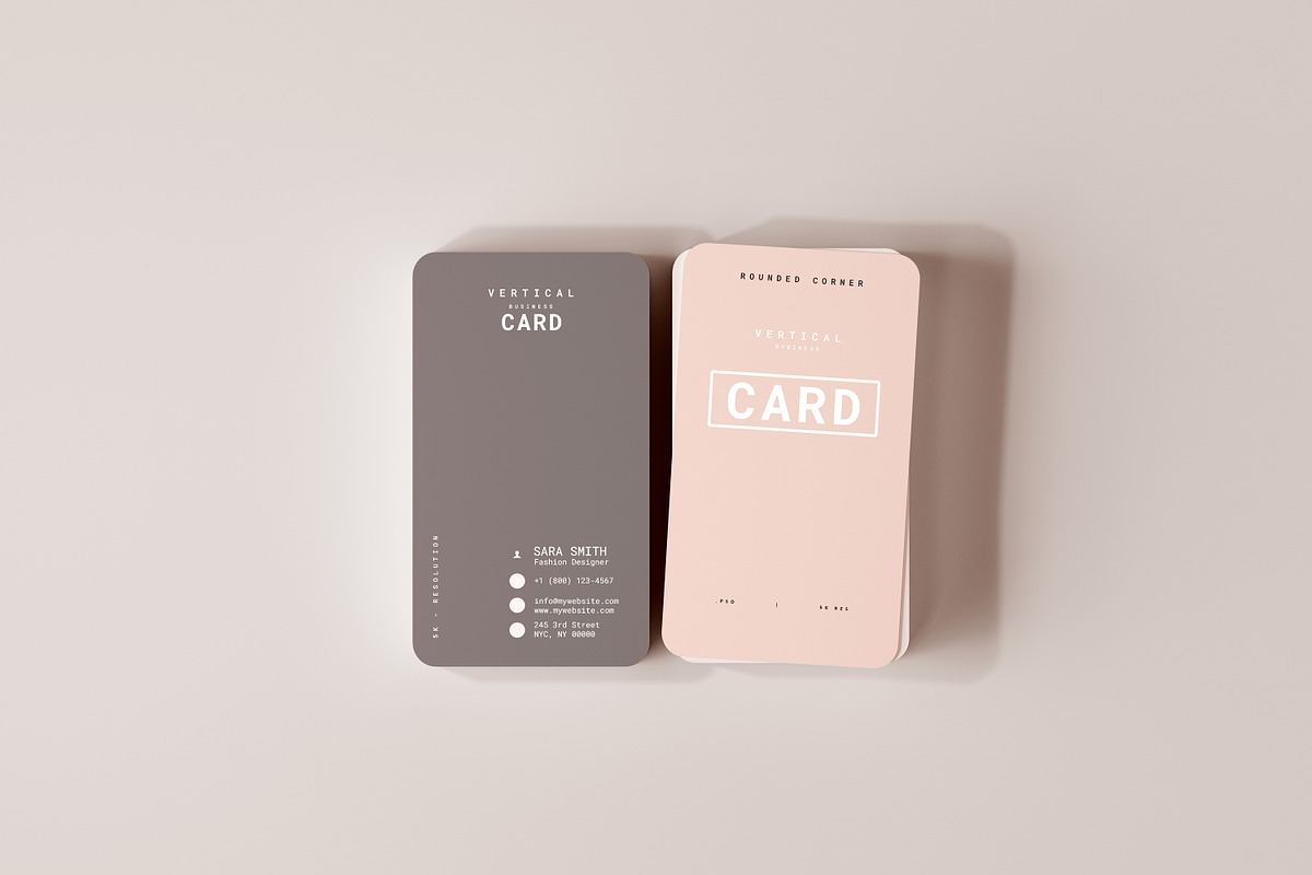 Vertical Business Card Mockups, a Print Template by pmvch (Photo 1 of 20)
