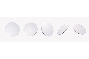 Glass circles. Transparent realistic, an Illustration by Frogella