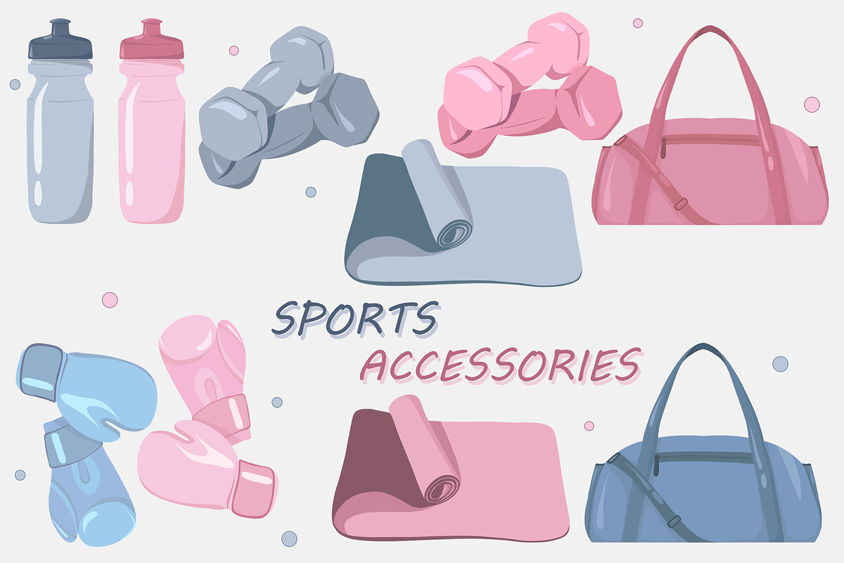 Collection set sports accessories, an Object Graphic by Vaniuta_Art (Photo 1 of 3)