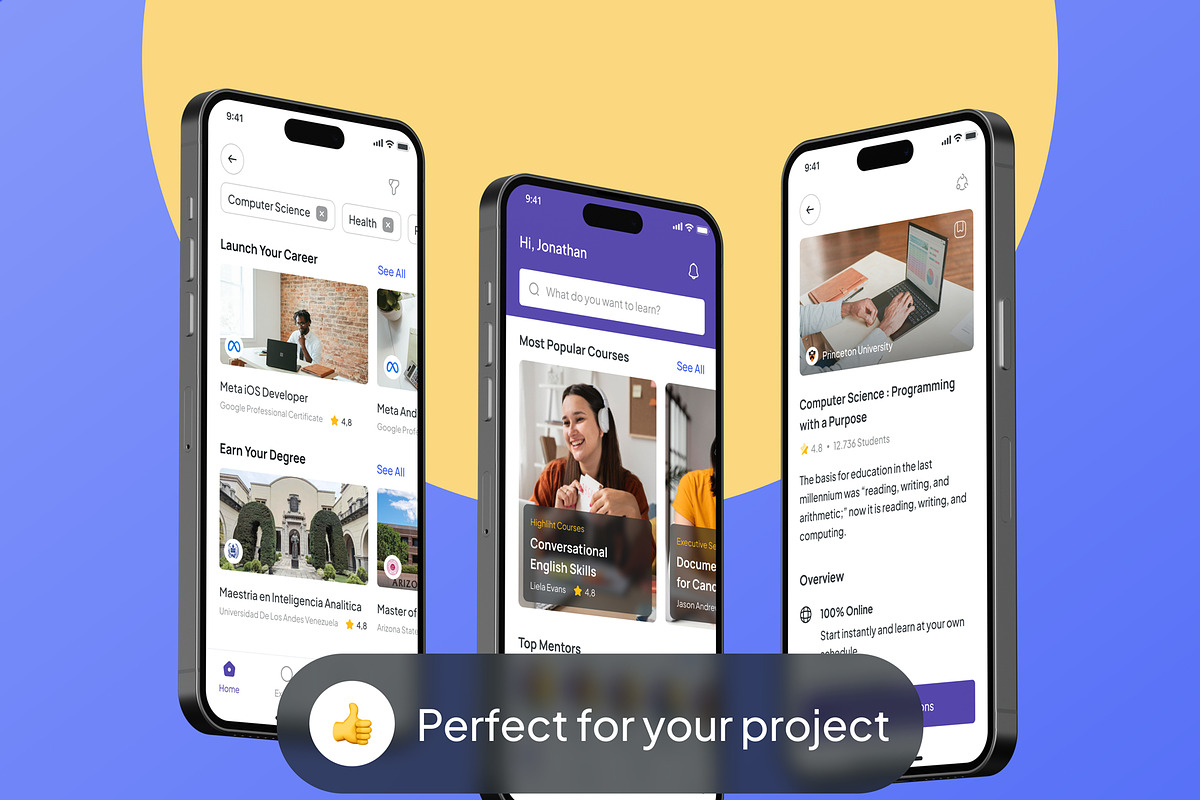 My Courses - Online Courses UI Kit, an UI Kit Template by Ztudioz (Photo 3 of 4)