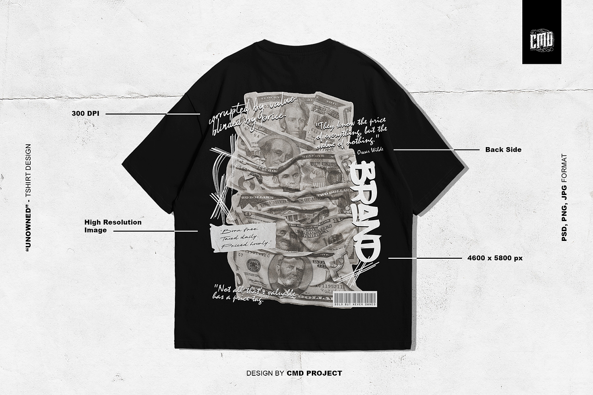 UNOWNED - Streetwear T-Shirt Design, an Object Graphic by Cmd Project (Photo 3 of 11)