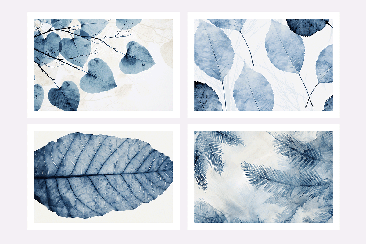 Cyle Collection · Blue Tone Leaves, a Background Graphic by milatovar (Photo 5 of 32)