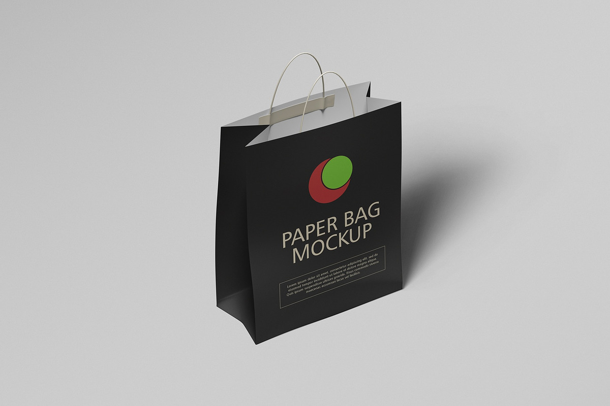 Paper Bag Mockup, a Packaging Mockup by Tahtagraphic (Photo 1 of 4)