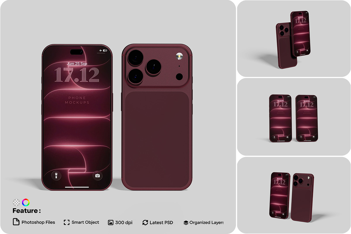 iPhone Mockup, an iPhone Mockup by AnasStudio (Photo 1 of 5)