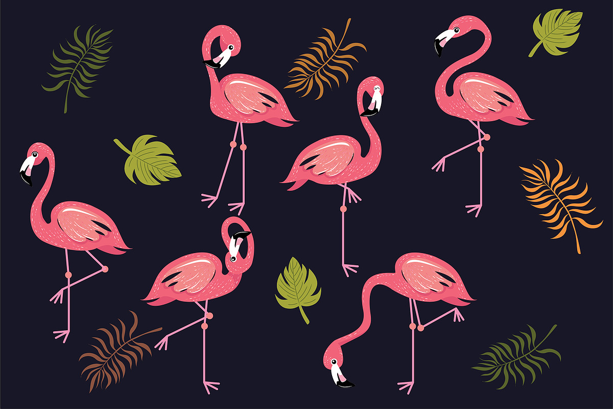 Flamingo Tropical Bird Letter Vector, a Symbol Font by Noree (Photo 2 of 3)