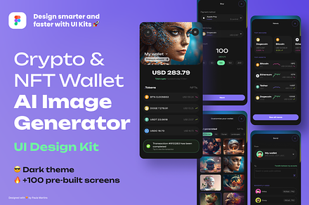 Crypto Wallet + AI Image Generator