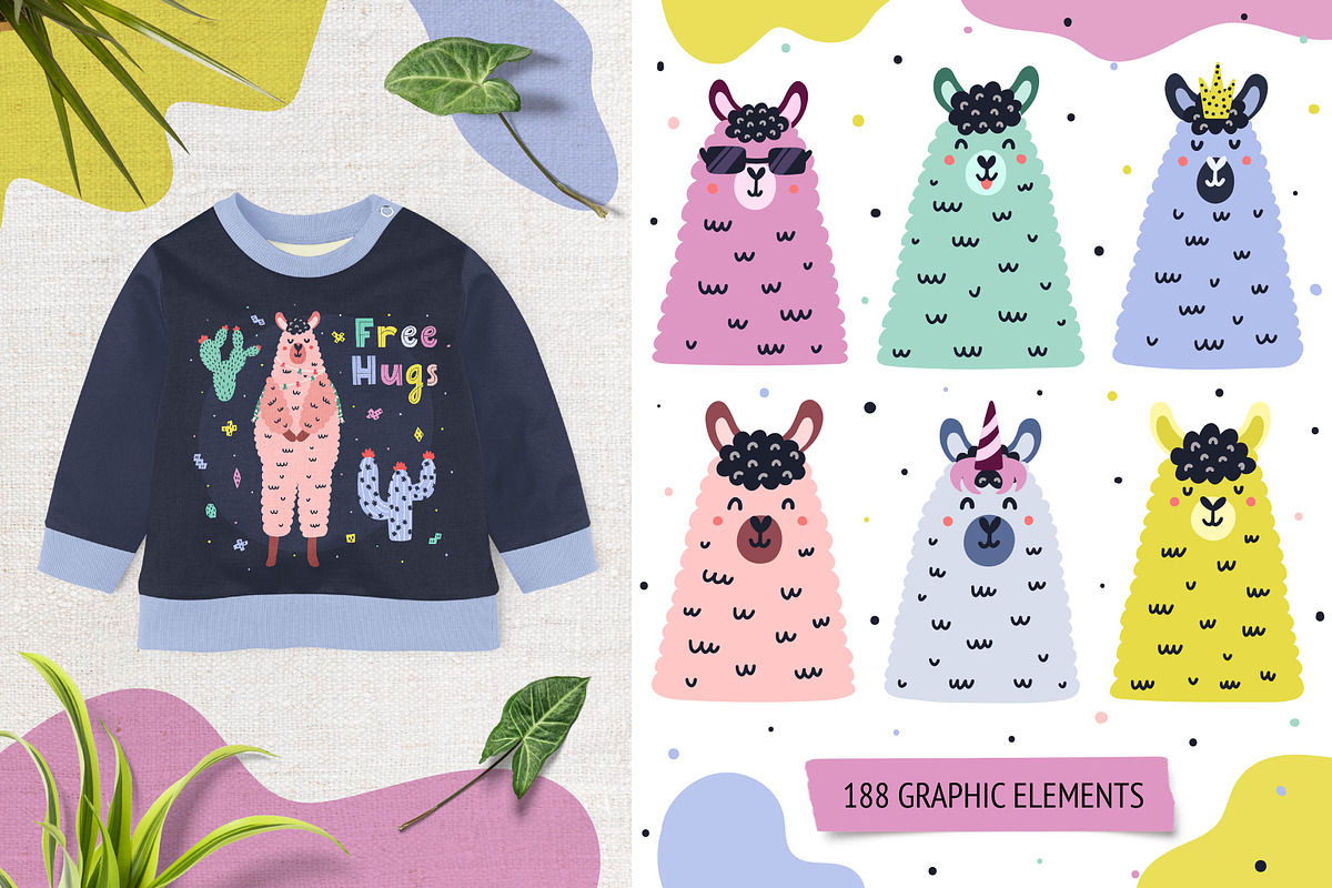 Oh Llama Graphic Pack, an Animal Illustration by Gulnara Sabirova (Photo 5 of 22)