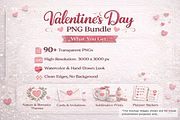Valentine’s Day PNG Clipart Bundle, an Object Illustration by Daffodil Dream Studio (Thumbnail 2 of 7)