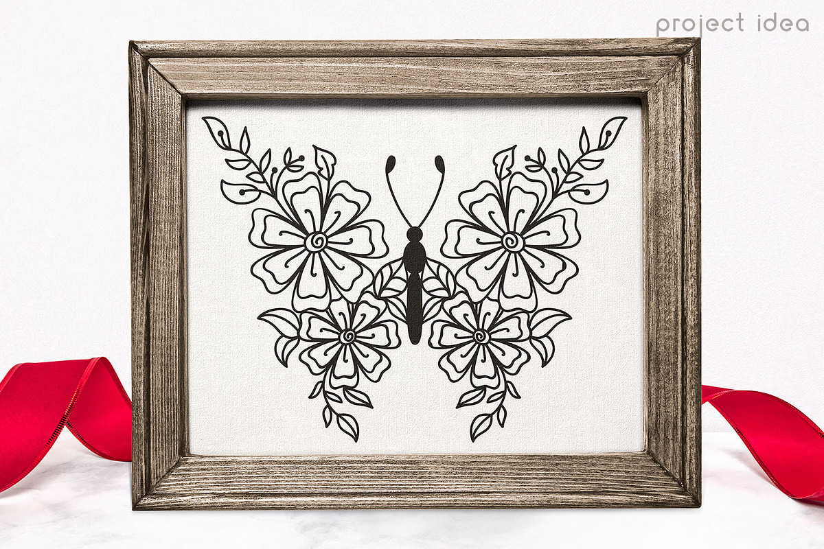 Flower - Floral Butterfly SVG Pack, a Decorative Illustration by Dasagani (Photo 3 of 5)