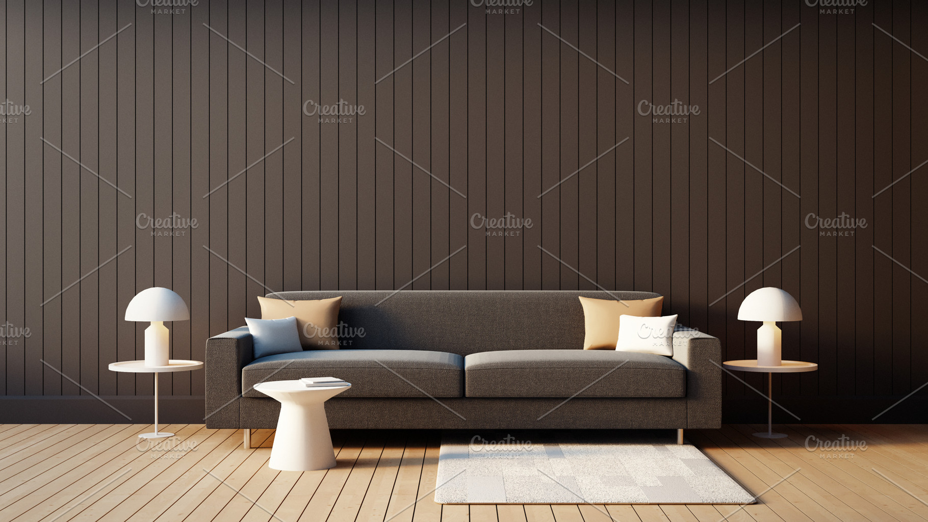 Modern living room Black  Brown, an Architecture Photo by TONTECTONIX