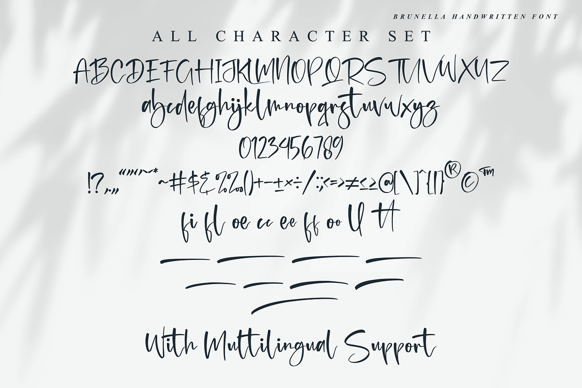 Brunella - Handwritten Font, a Script Font by ribethstudio (Photo 4 of 12)
