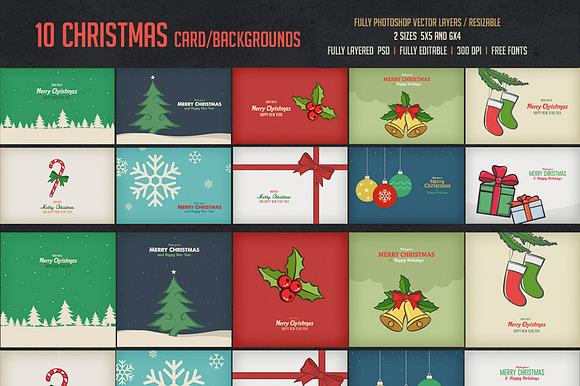 Christmas Cards Backgrounds