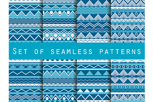 Set of seamless ethnic patterns