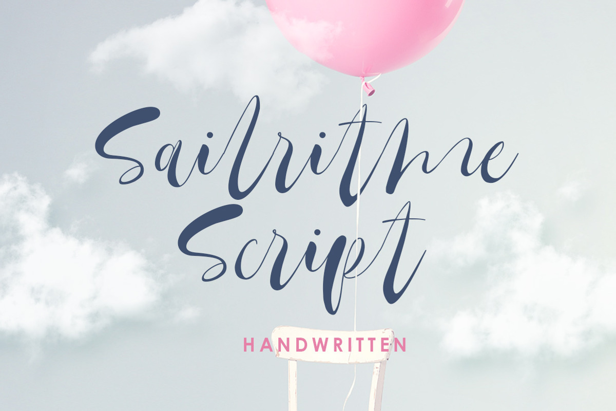 Sailritme - Handwritten Script, a Script Font by Littlehand (Photo 1 of 9)