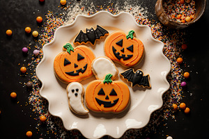 Festive Halloween Cookies, a Photo by rarrarorro