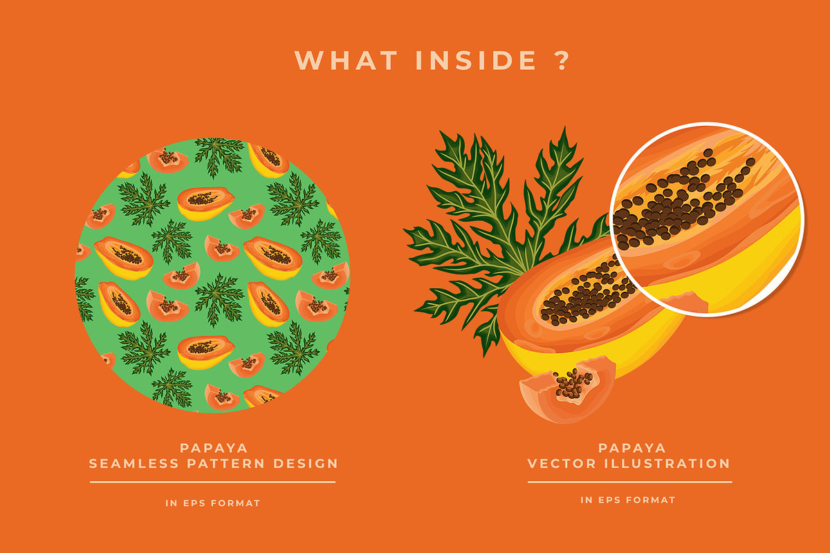 Papaya Fruit Seamless Pattern, a Pattern Graphic by Dawnside Graphic (Photo 2 of 5)
