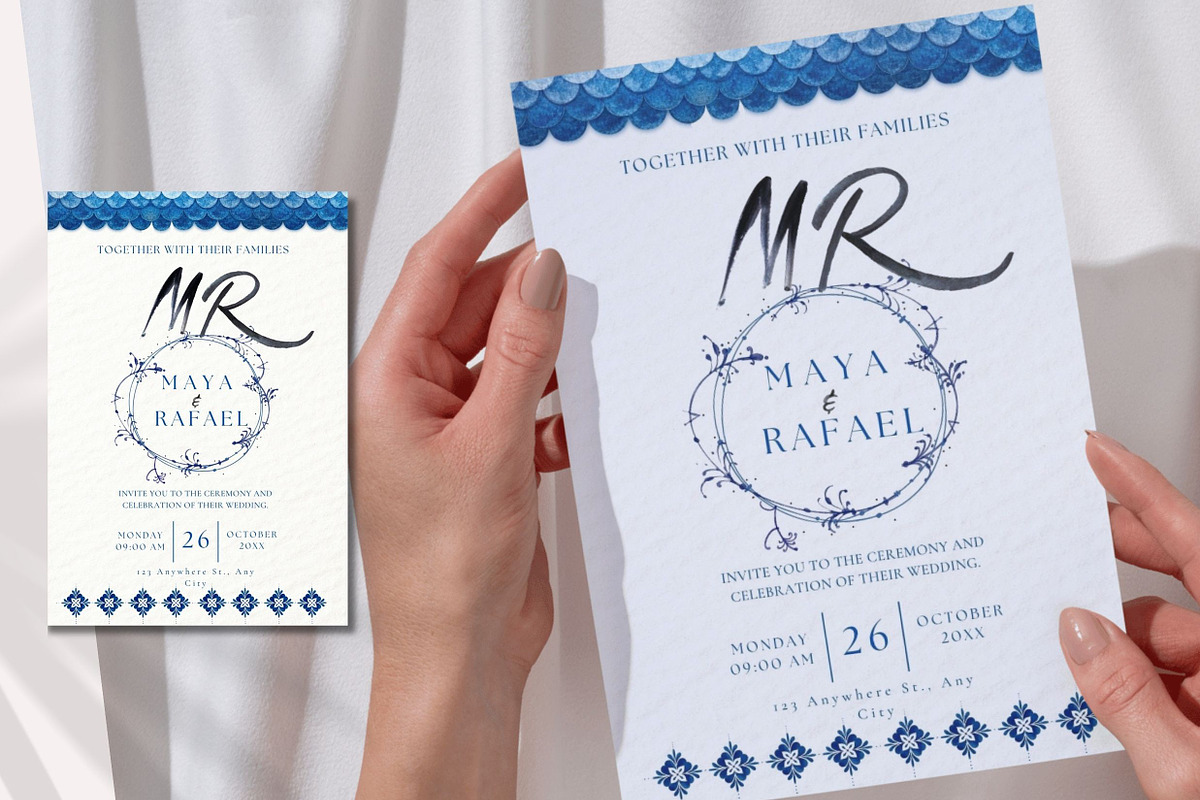 Blue Scandinavian Template Bundle, a Stationery Template by Alisa Mikibith Art (Photo 17 of 19)