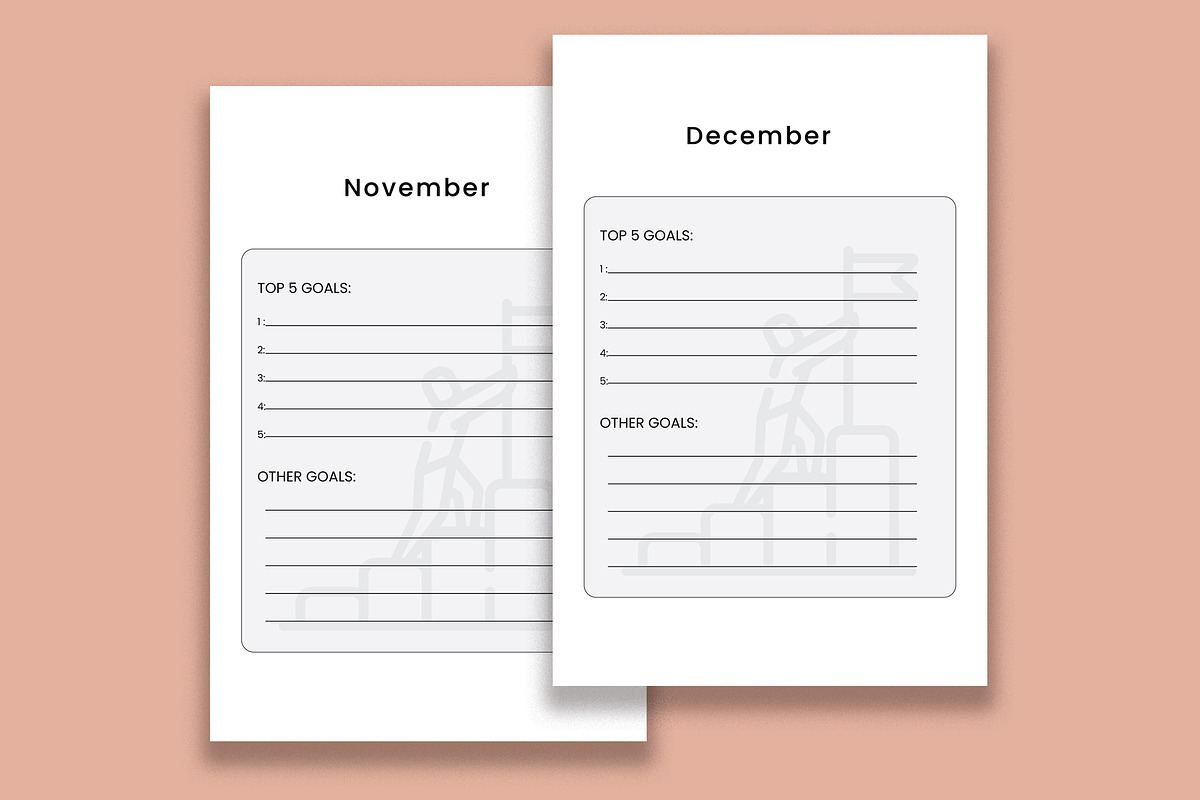 Yearly planner KDP Interior & Cover, a Templates & Theme by Hitubrand (Photo 4 of 5)