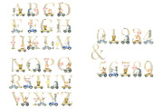 10 Watercolor Animal Alphabets., an Animal Illustration by TaPilipa (Thumbnail 3 of 11)