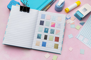 Scrapbook journal with decorative crafting paper punches creatin, an Arts & Entertainment Photo by Olena Rudo