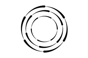 Halftone speed lines circle, an Illustration by Things for designers