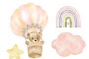 Baby Girl Watercolor clipart, an Animal Illustration by Natalya_Mona_Art (Thumbnail 5 of 10)